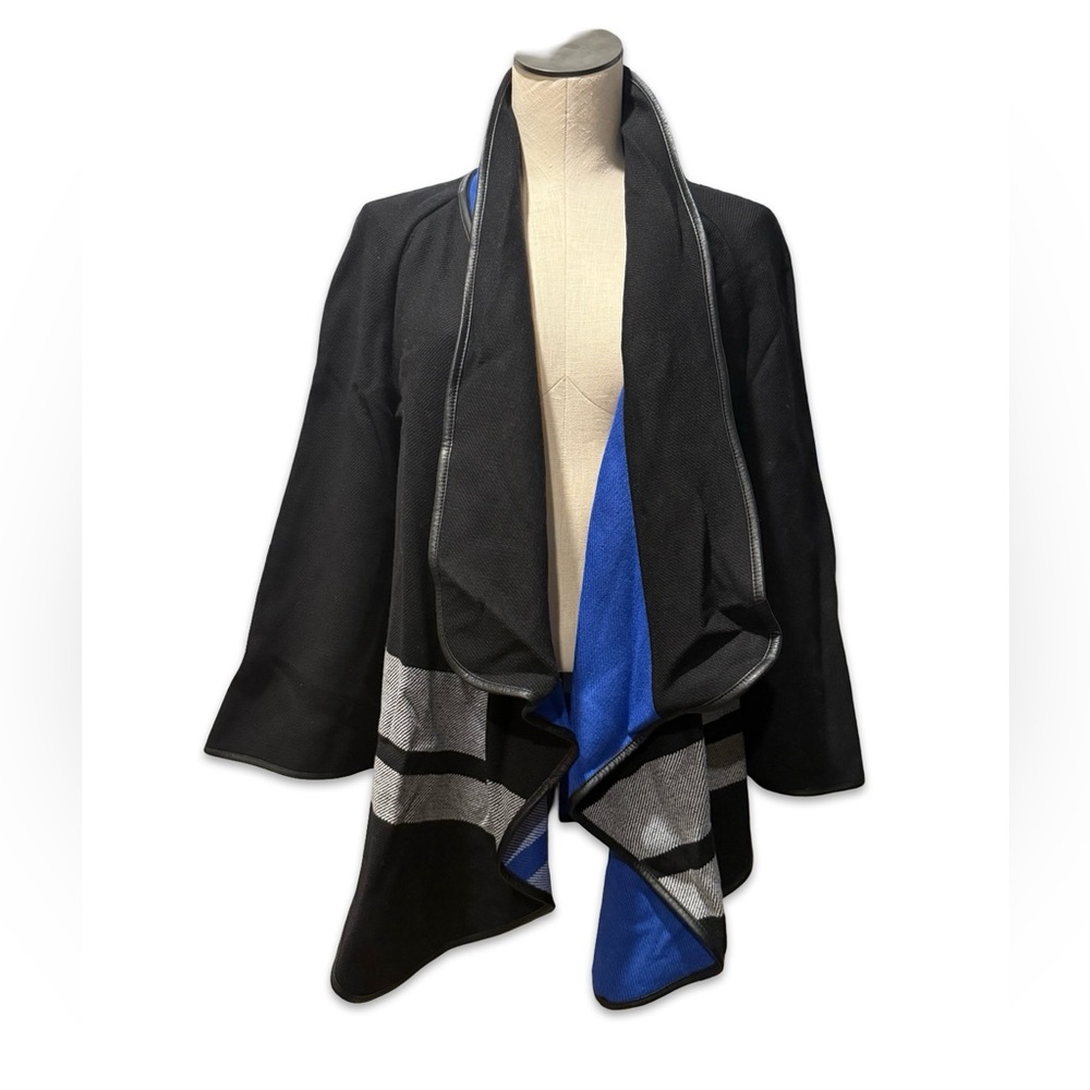 Karen Millen Black and Blue Cape size 4
